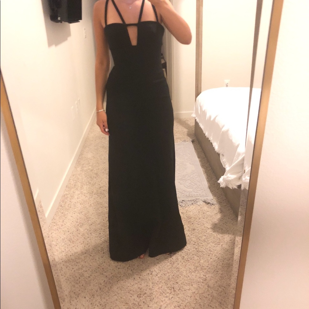 Bcbg black gown size 0